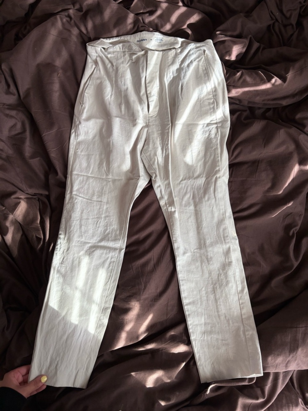 Theory Light Cream Women's Chinos - Tailored Straight Leg